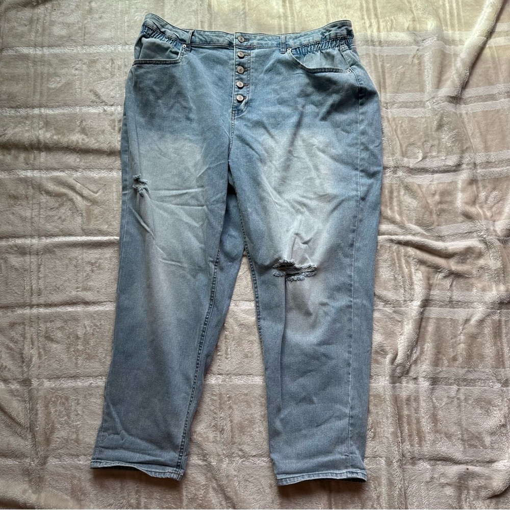 Stylish Distressed Blue Jeans